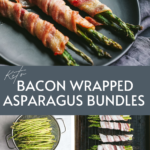 Keto Bacon Wrapped Asparagus Bundles with Maple Glaze