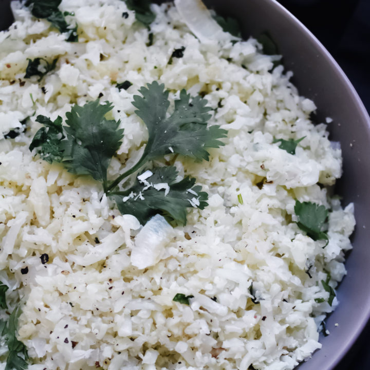 Cilantro Lime Cauliflower rice
