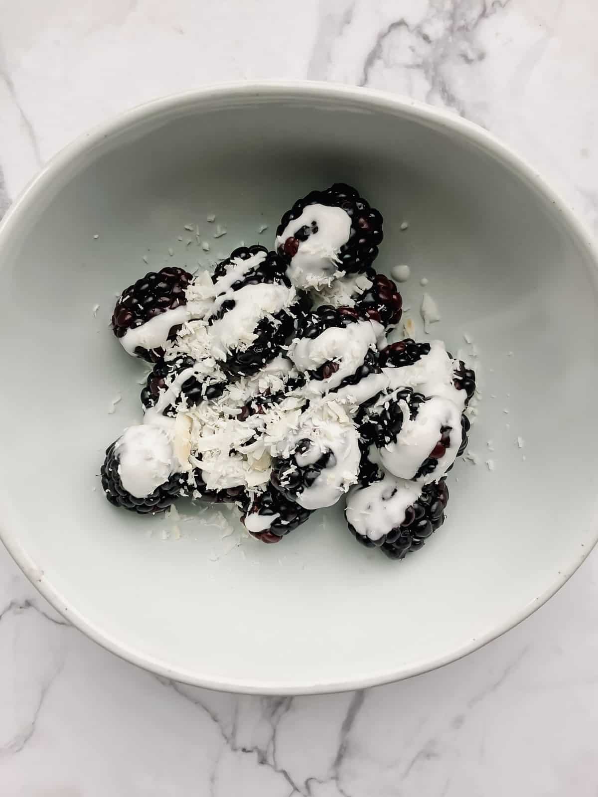 Dairy-free Blackberries and Cream