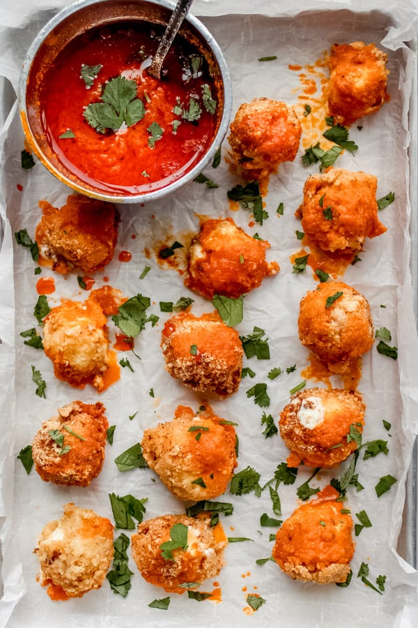 Cheese Balls with sauce