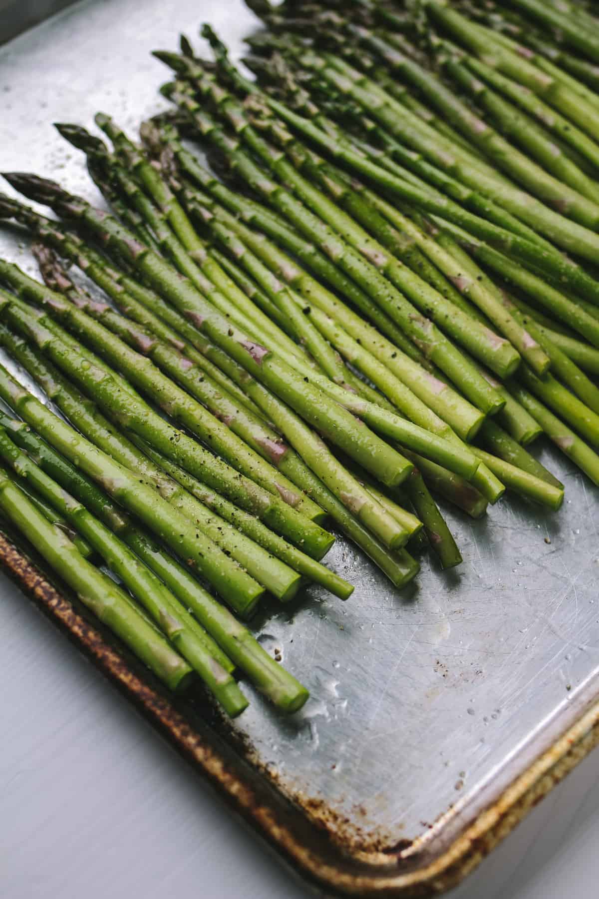 asparagus in a sheet pan