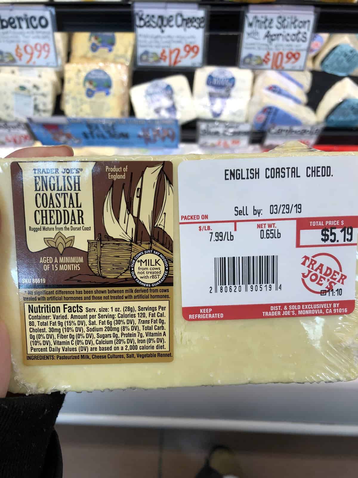 English Costal Cheddar Cheese