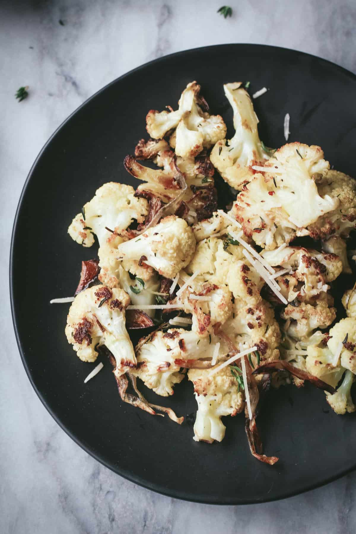 Garlic Parmasean Roasted Cauliflower