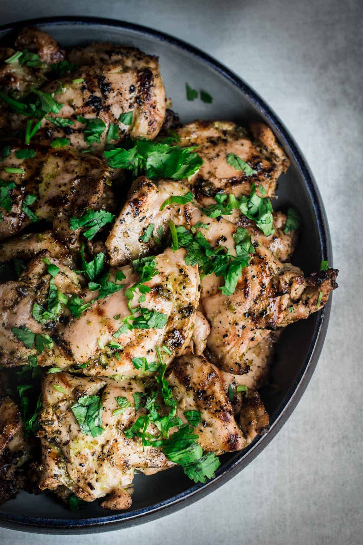 Tequila Lime Chicken Overhead shot