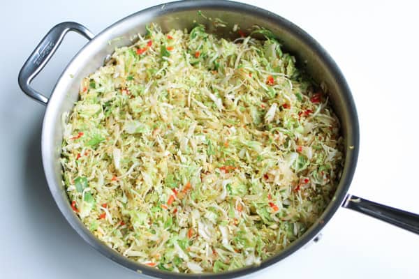 Cabbage in a pan 