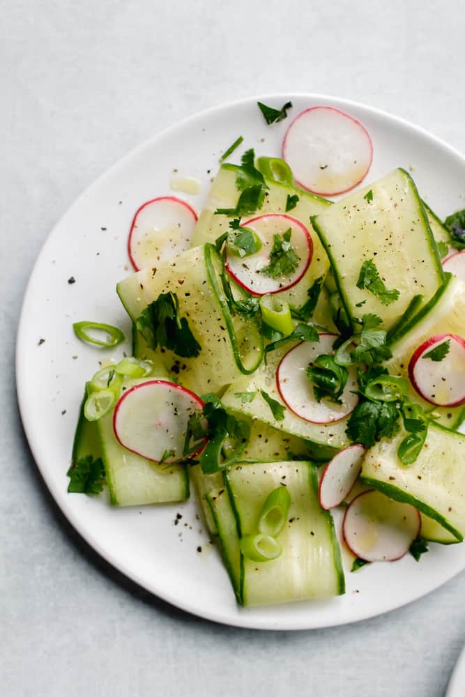 Clean Keto Cucumber Radish Salad