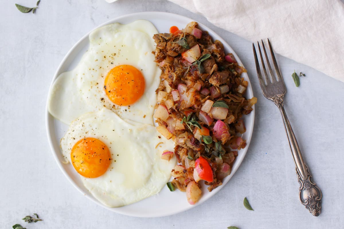 Pork and radish and hash 