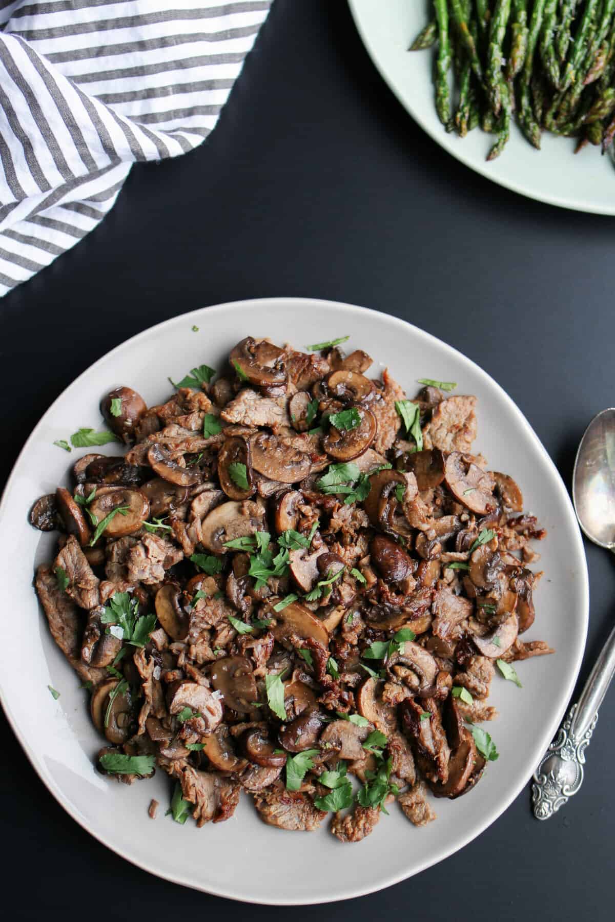 steak with balsamic mushrooms 