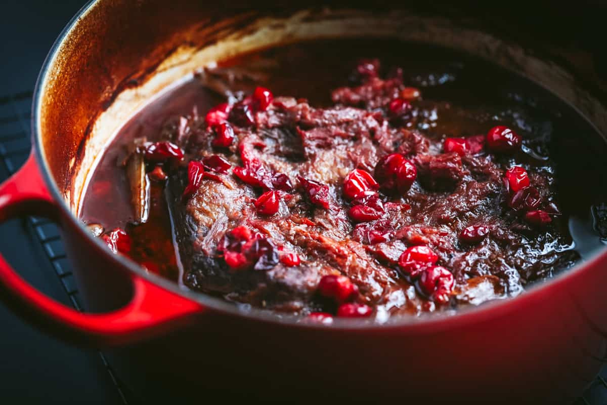 braised red wine brisket 