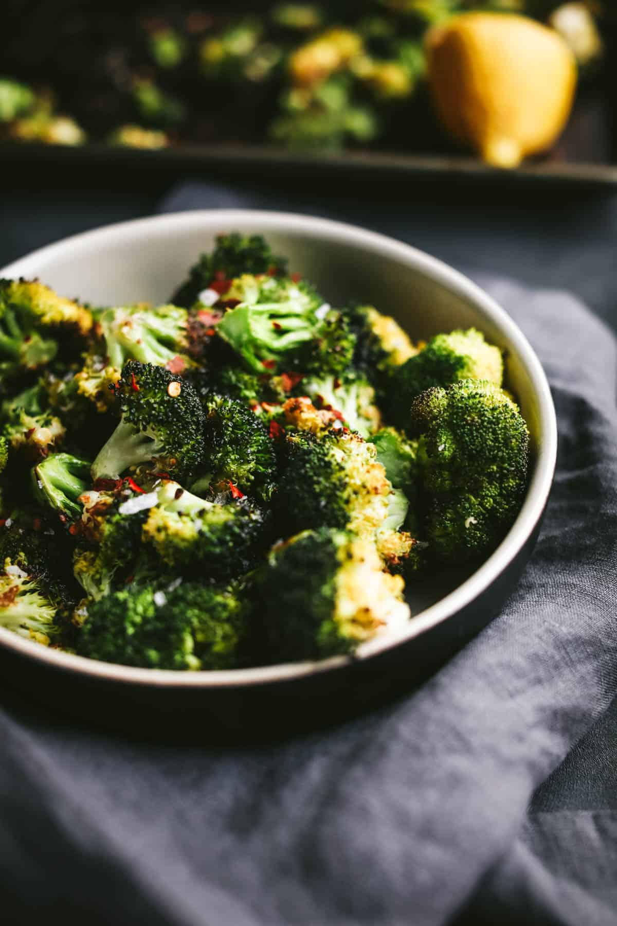 easy roasted broccoli with garlic and lemon 