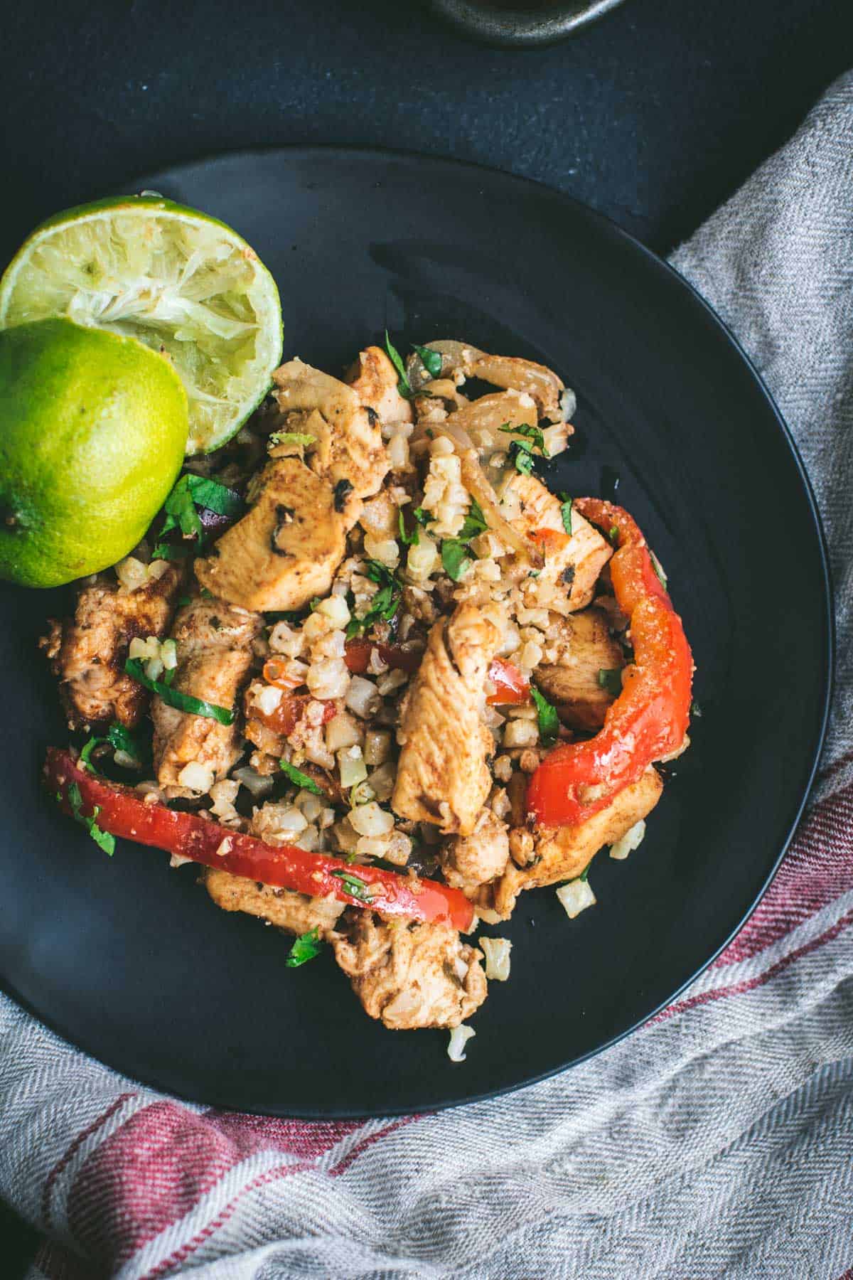 Keto Cuban Chicken with Cilantro Lime Cauliflower Rice