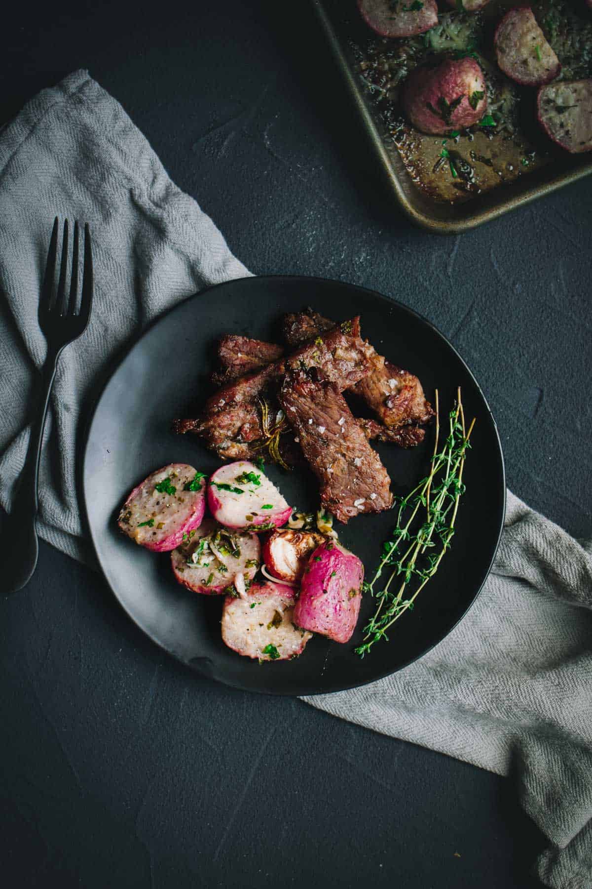 Keto steak and potatoes