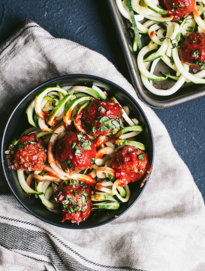 Clean Keto Zoodles with Meatballs