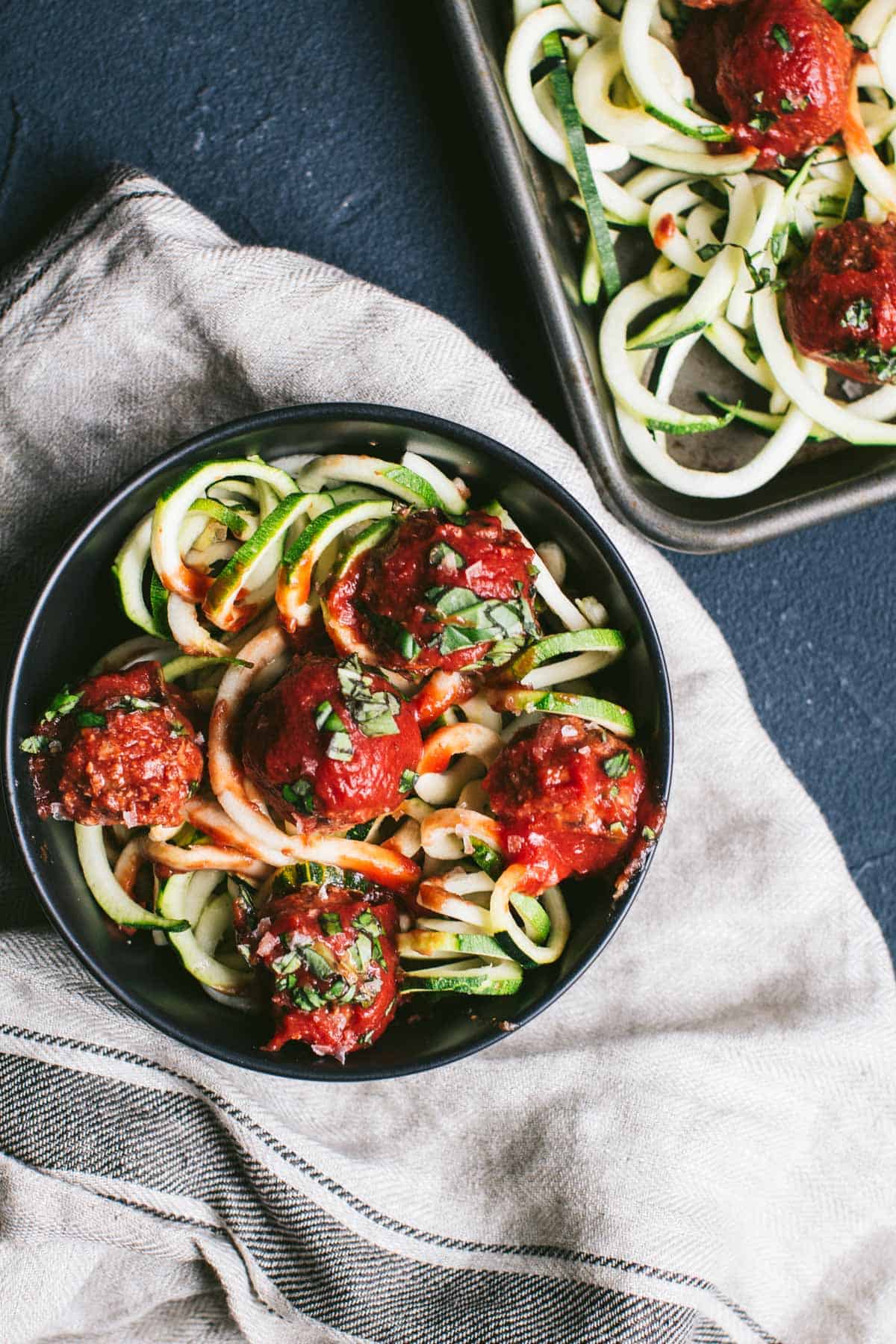 Clean Keto Zoodles with Meatballs