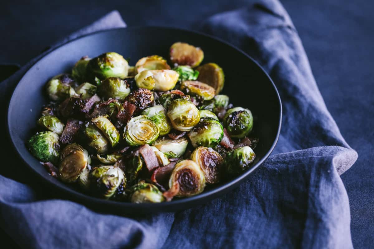 bowl with brussels sprouts 
