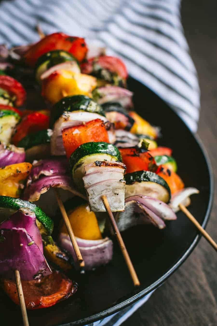 Grilled Vegetable Skewers - Slender Kitchen