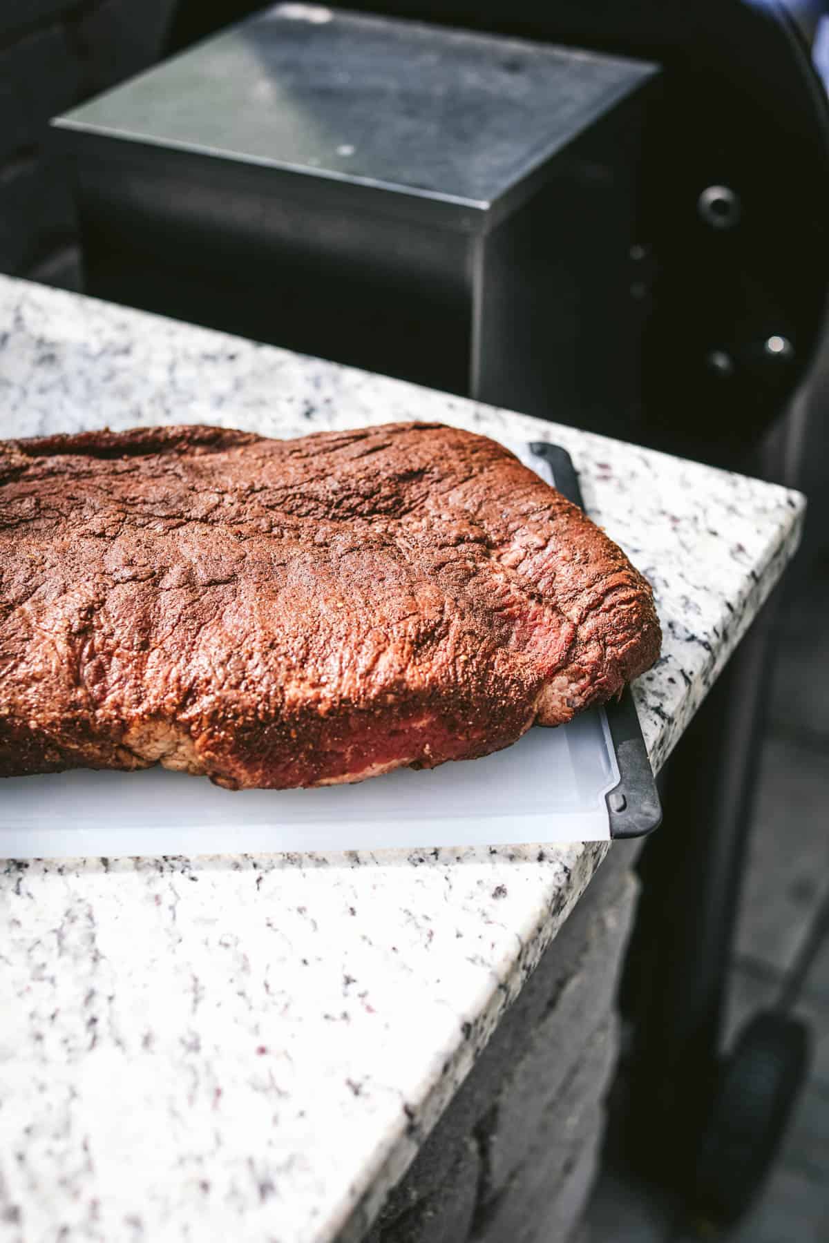 brisket on grill top