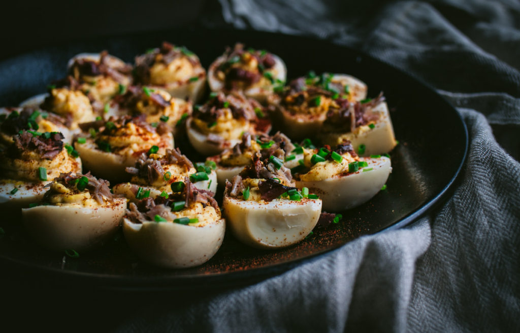 Deviled Eggs on Plate