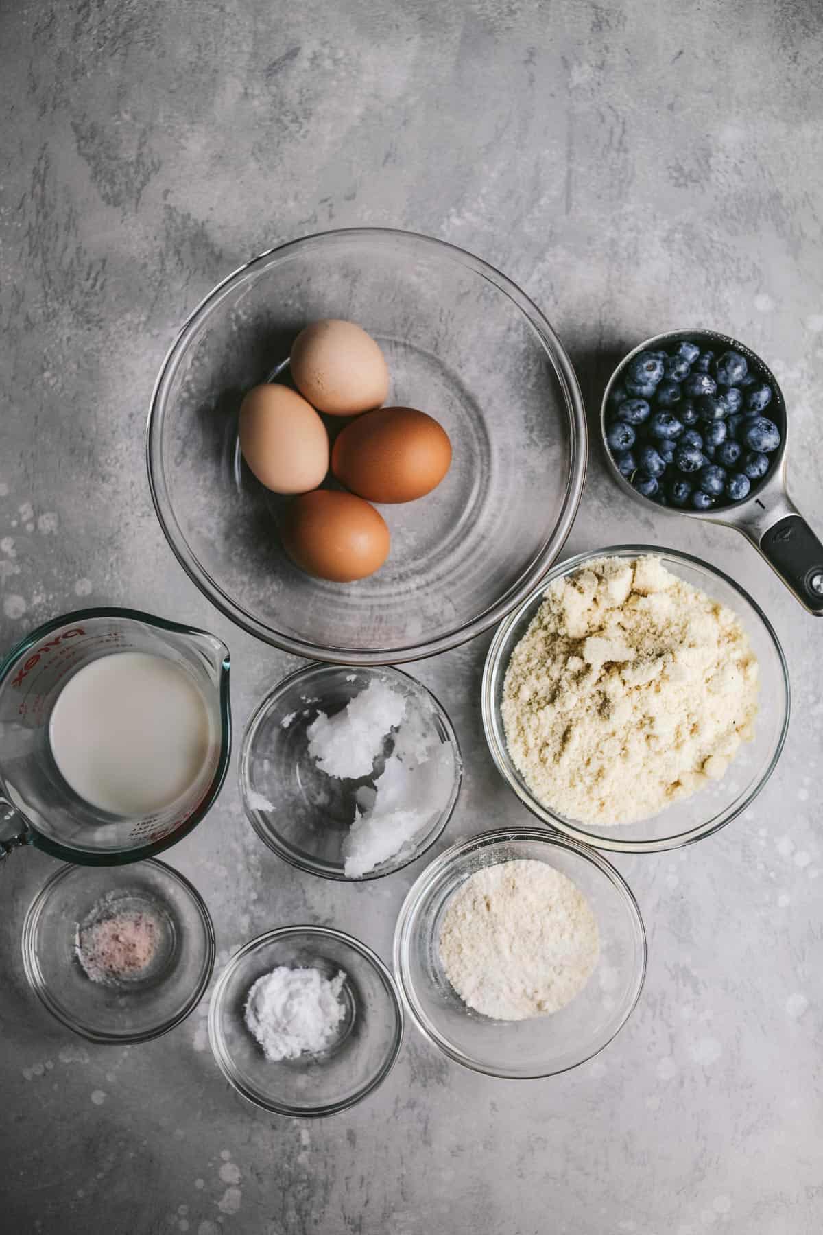 ingredients for clean keto pancakes