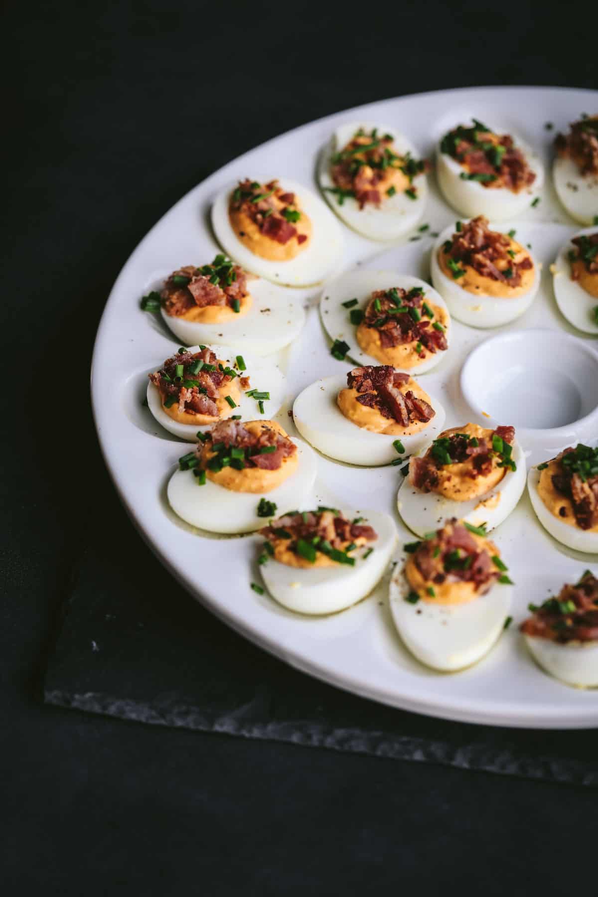 keto deviled eggs with bacon
