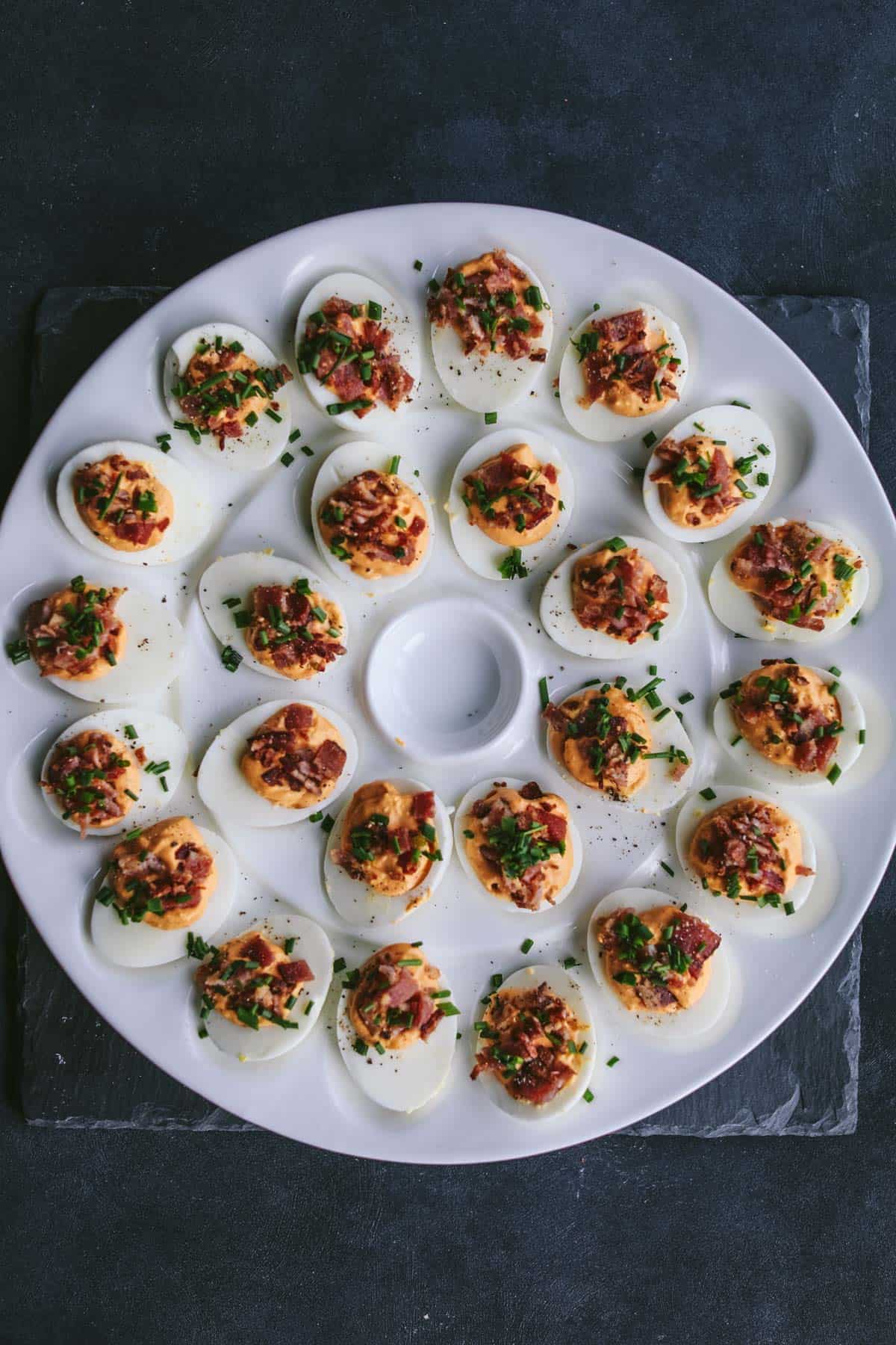 spicy keto deviled eggs