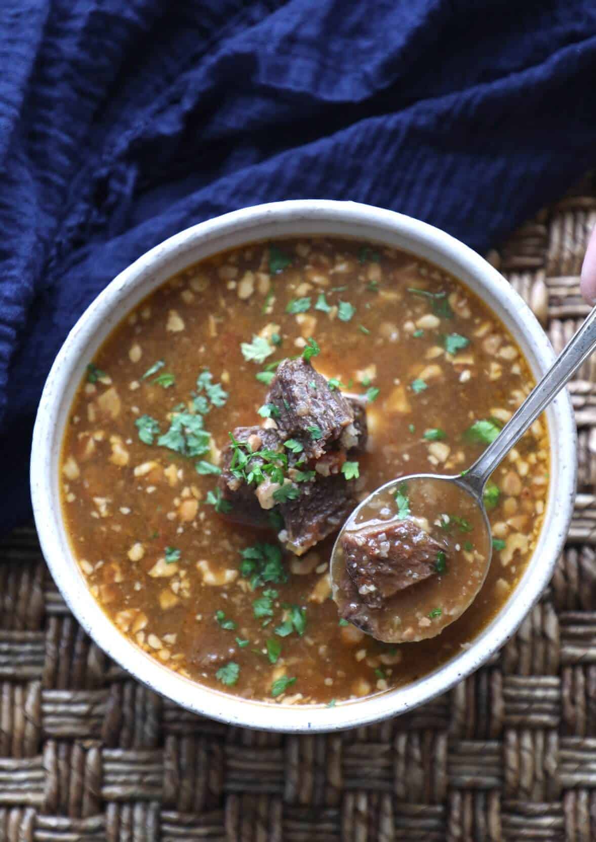 Keto Beef Barley Soup