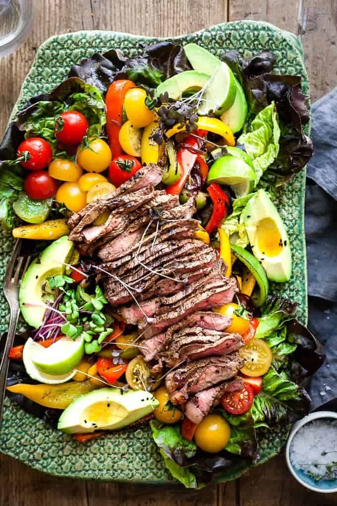 Fajita Salad with Steak